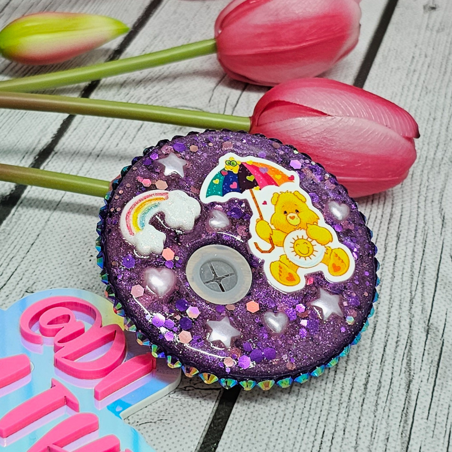 Rhinestones Bears Glass can