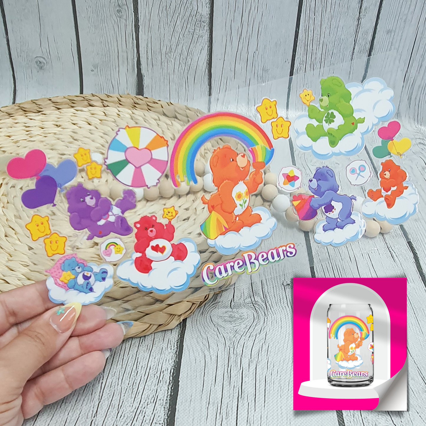 UV08 / Sky Bears 16oz UV DTF Cup Wrap