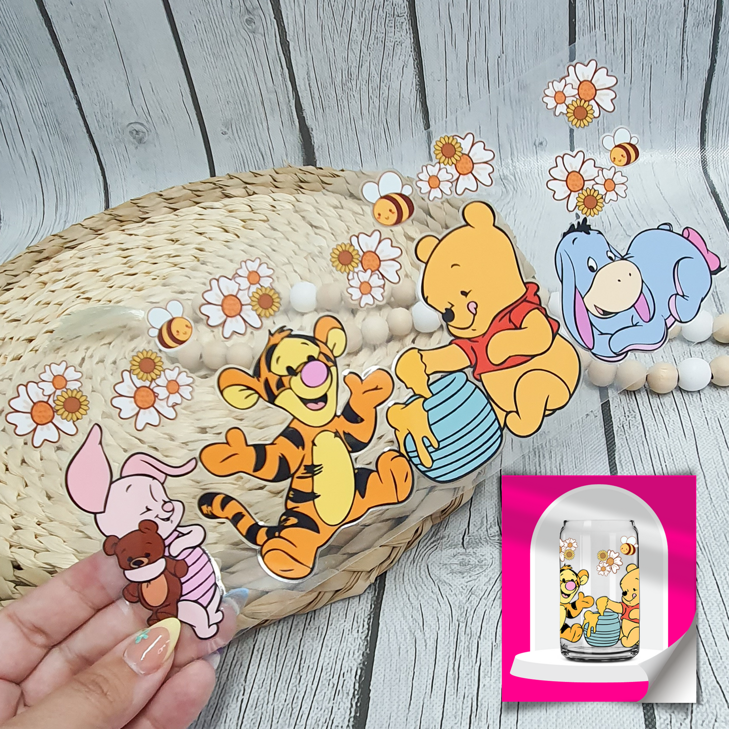 UV02 / Besties Spring 16 oz UV DTF Cup Wrap