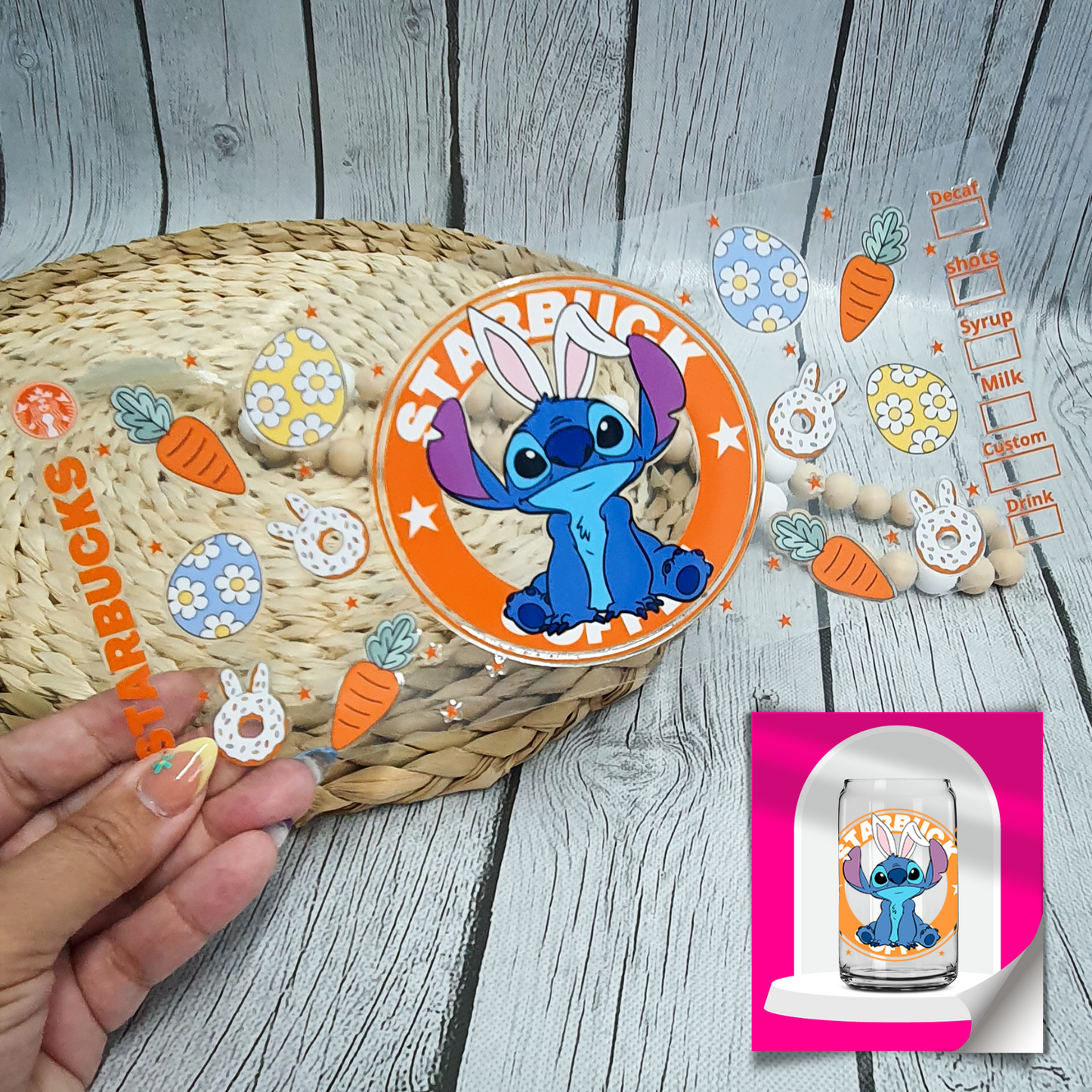 UV01 / Alien Donuts16oz UV DTF Cup Wrap