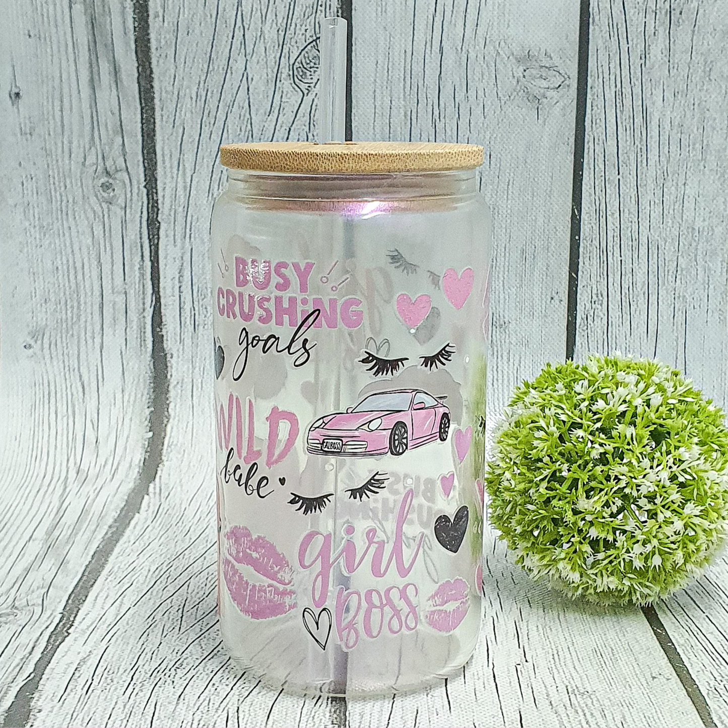 Girl Boss Glass Can