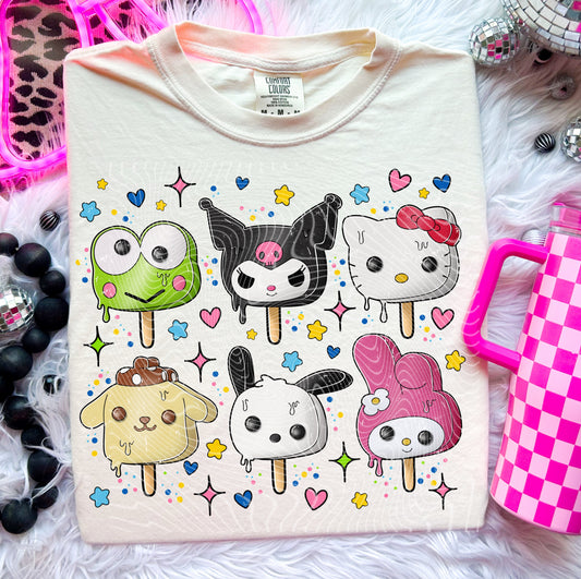 Cute Cat Popsicles T-shirt